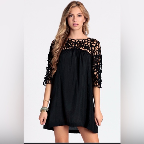 Hot & Delicious Dresses & Skirts - Hot & Delicious Crochet Lace Top Dress